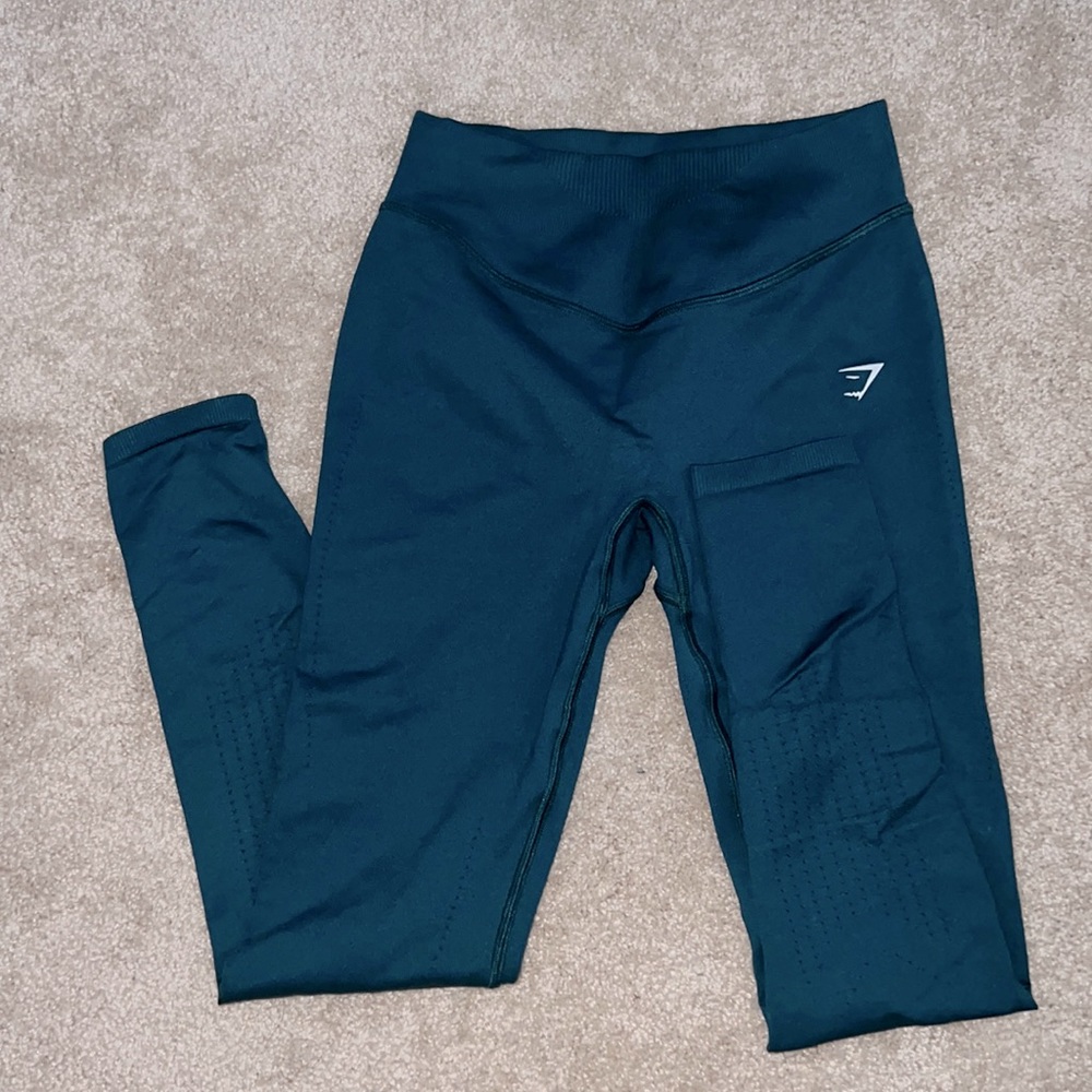 Gymshark Sweat Seamless Sculpt Legging in Teal - Size Small